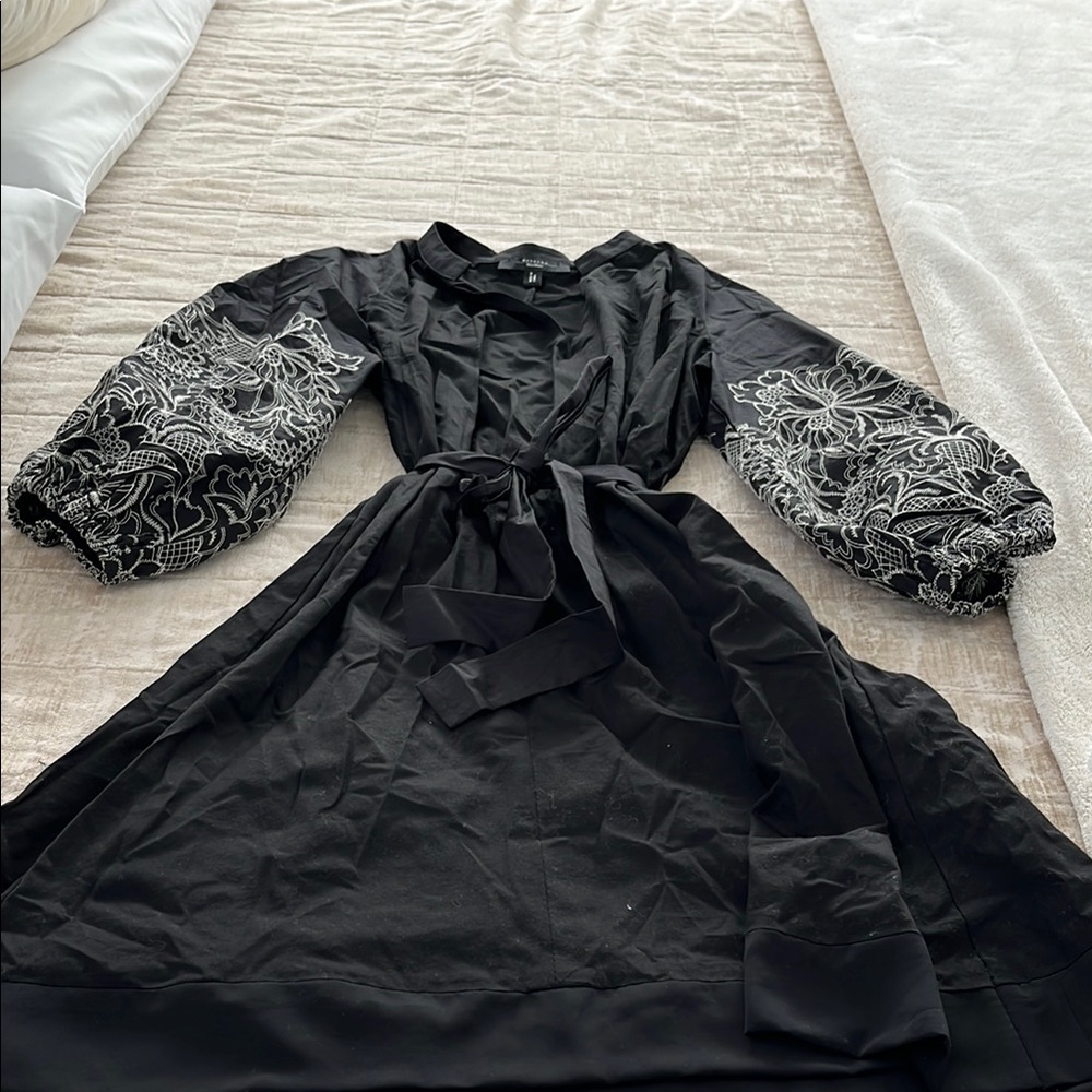 Max Mara Weekend cotton dress with embroidered puffed sleeves Size 4